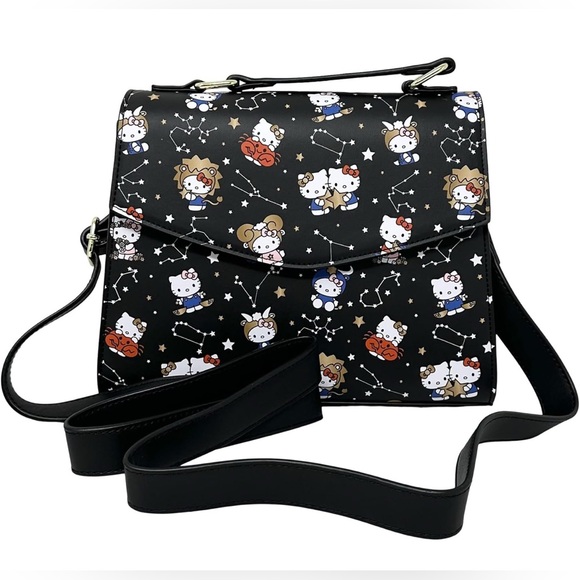 Loungefly Sanrio Hello Kitty Zodiac Allover Print Crossbody Satchel Handbag - Picture 1 of 11